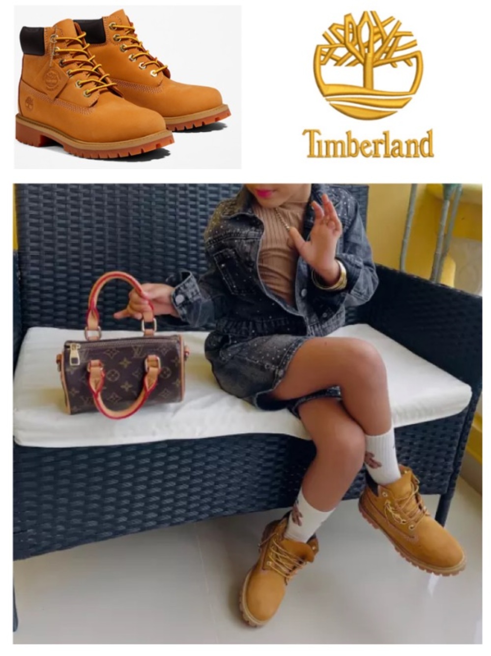 Timberland Youth Premium Unisex 6-Inch Waterproof Boot in ‘Wheat Nubuck’ - Picture 11 of 11